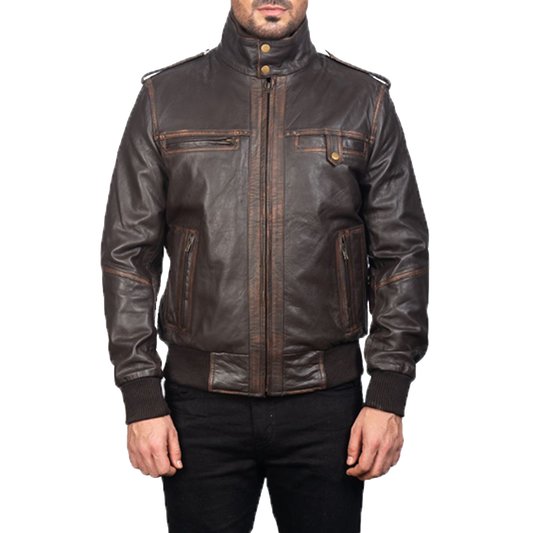 The&nbsp;Glen Street Brown Leather Bomber Jacket&nbsp;is more than just outerwear; it’s a statement piece. Invest in this jacket today and experience the perfect combination of style, durability, and functionality.